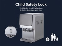 Distributeur d'eau de bureau à osmose inverse avec 3 robinets (chaud/froid/température ambiante) et système d'eau chaude instantanée