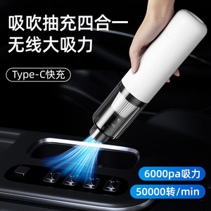 Aspiradora de mano inalámbrica para coche, succión de 6000Pa, 50000Rpm, carga rápida tipo C, doble uso para coche y hogar - Product Image 1