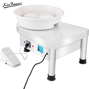 Xin Bowen 350W Torno de Cerámica Eléctrico Triangular con Rueda de 25cm y Pedal, Máquina de Modelado de Cerámica con Herramientas para Arcilla - Product Image 1