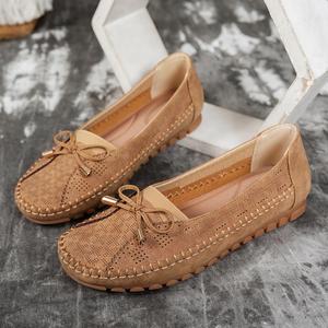 Mocassins plats à bout pointu pour femmes, couleur camel, semelle légère, style ballerine, chaussures décontractées, confortables, faciles à enfiler - Product Image 5