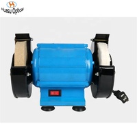 Manual Lens Polishing Machine Eyeglasses Processing Equipment Double Wheels Polisher for Optical Shops Instruments