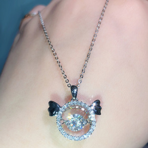 Collana con Ciondolo a Forma di Cuore e Ali d'Angelo per Donne, Catena Corta per Clavicola, Gioielli alla Moda per Uso Quotidiano, Regalo - Product Image 2