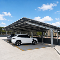Sistem Carport Surya Aluminium, Kit Pemasangan PV Carport untuk Parkir Mobil Rumah, Tahan Air