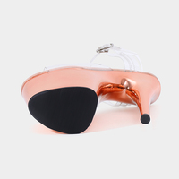 Nouvelles Sandales à Talons Hauts pour Femmes, 20CM/8", en PVC, à Bride Cheville, Plateforme, pour Soirée et Danse du Ventre