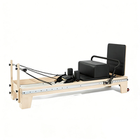 Equipo Comercial de Pilates Reformer: Cama Reformer de Madera de Arce para Estudio de Yoga y Bienestar
