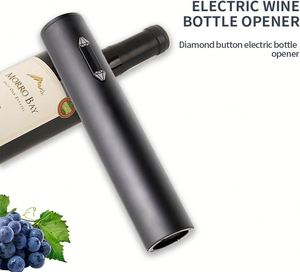 Best Selling Black Luxury Eco-Friendly Electric <b>Wine</b> Bottle Opener with Custom Logo Battery Operated Automatic Cordless Design - Product Image 4