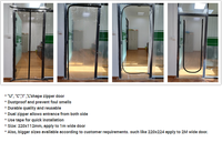 Film étirable PE souple et résistant à l'humidité pour la maison, avec fermeture éclair transparente, 2,2 m x 1,2 m, modèles ZD120220-I/L/C/U