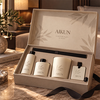 AIKUN Direct Source Factory Custom Engraved Luxury Gift Box Long Lasting Reed Diffuser Set for Seasonal Gifts