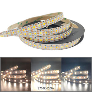 Bande LED SMD 2835 à CRI90 élevé, 24V, 120 LED, double blanc, réglable et dimmable, ruban linéaire pour profilé de bureau en aluminium, conforme RoHS - Product Image 3