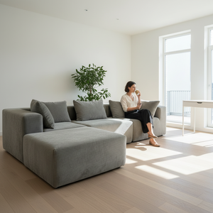 Sofá Modular de Terciopelo de Lujo al por Mayor, Conjunto de Sofás Multifuncional para Sala de Estar, Sofá Cama Grande Comprimido, Sofá Seccional Convertible - Product Image 2