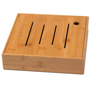 Caja de almacenamiento de bambú rectangular hecha a mano con tapa para pasteles de luna y regalos. - Product Image 5