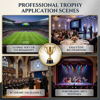 Trophées de football personnalisés en argent, compétition sportive, base noire, trophées génériques, souvenir de luxe, cadeau, décorations pour les fans