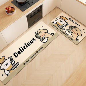 Alfombra de cocina con diseño de cachorro, rectangular, antideslizante, con estampado de animales, alfombra de tela tecnológica para el hogar, cocina, baño, balcón - Product Image 3