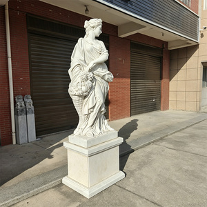 Statue de la déesse de la récolte Démétre en marbre blanc sculpté à la main, décoration de jardin de villa extérieure, sculpture en pierre paysagère à vendre – Offre Spéciale - Product Image 6