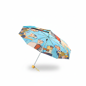 Paraguas Plegable Manual de 23 Pulgadas, Impermeable, para Sol y Lluvia, Portátil, Compacto, de Tres Pliegues, Colorido, Fabricante Chino, para Mujer - Product Image 2