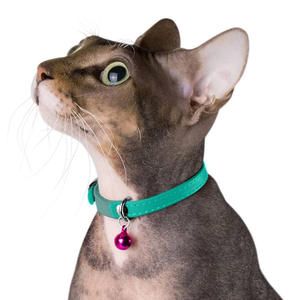 Personalizado de lujo ajustable Pu Faux <span class=keywords><strong>Leather</strong></span> <span class=keywords><strong>Cat</strong></span> <span class=keywords><strong>Collar</strong></span> de cuero - Product Image 3