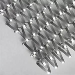 Stainless Steel Metal Spiral Wire Mesh Architectural Decorative Spiral Wire Mesh For Partition