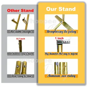 Support d'arche en alliage d'aluminium pour ballons, couleur or, pour mariage, anniversaire, fête prénatale - Product Image 2