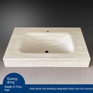 Lavabo de comptoir en céramique de 15 mm d'épaisseur au design moderne avec glaçure autonettoyante anti-salissure, installation personnalisable - Product Image 1