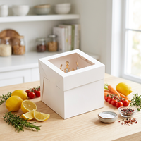 Boîte à gâteau en papier biodégradable, boîte cadeau pour aliments, pâtisserie, gâteau avec fenêtre transparente