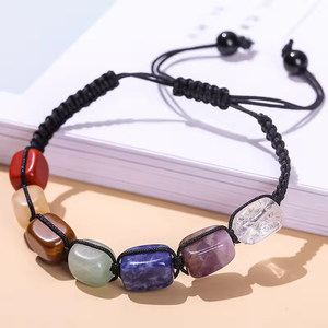 Boxi Wholesale Natural Tiger-eye Agate jasper Colorful Crystal String <strong>Bracelet</strong> Adjustable for Jewelry <strong>Bracelet</strong> Accessories - Product Image 2