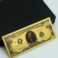 Lot de 46 billets de banque dorés des présidents américains - 15,5x6,5cm, en PET, avec feuille d'or, billets fantaisie de million de dollars, cadeau souvenir pour