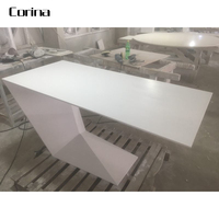 Bureau de travail élégant de directeur général de table d'ordinateur de bureau blanc avec la bonne qualité