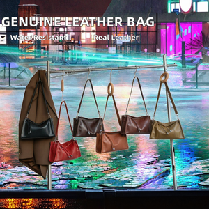 Bolsos de Hombro Cruzados de Moda para Mujer, de Cuero Genuino de Piel de Vacuno Curtida Vegetal, con Dos Correas, Cierre de Cremallera, Impermeables, Venta al por Mayor - Product Image 2