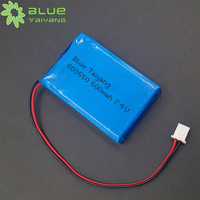 Disesuaikan LP603550 kecil 1P2S 7.4V 500mAh 450mAh pengisi daya baterai Lithium Ion paket