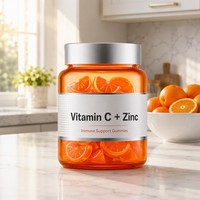Gummies multivitaminées à marque privée OEM, supplément quotidien à croquer avec zinc et vitamine C pour le soutien immunitaire, 60 unités