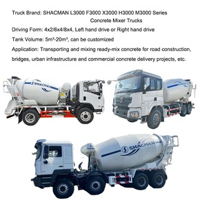 Camions mélangeurs à béton de grande capacité OEM ODM personnalisés SHACMAN X3000 8x4 12 roues 13M3 14M3 15M3 16M3 17M3 18M3 19M3 <span class=keywords><strong>20M3</strong></span> - Product Image 2