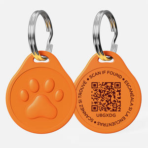 Personalized Anti-Lost Dog Collar Double Blank NFC Silicone Pet <b>Tag</b> Fashionable Lace Customizable Necklace for Engraving - Product Image 2