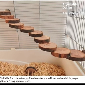 Scala per criceti, piattaforma per uccelli, struttura da arrampicata, giocattolo masticabile, accessori per l'organizzazione del terrario, diverse lunghezze, prodotto in Cina - Product Image 4