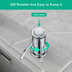 ที่จ่ายสบู่ล้างจานแบบติดตั้งบนเคาน์เตอร์ทรงสี่เหลี่ยม ผลิตจากโครเมียม - Product Image 3