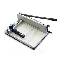 Cisaille à Papier Guillotine 858 A4, Rogneuse Manuelle Robuste pour Coupe-Papier