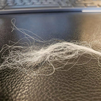 Hilo de Fantasía de Nylon 6, Tipo Alpaca de Angola, Tipo Mohair de Pelo de Conejo, 15D 65mm, Blanco Crudo Mate, Retardante de Llama, para Hilado