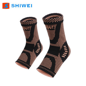 Shiwei Knitted Elastic Copper <b>Ankle</b> Brace For Sprain Protection Unisex Adult Football Running <b>Support</b> - Product Image 1