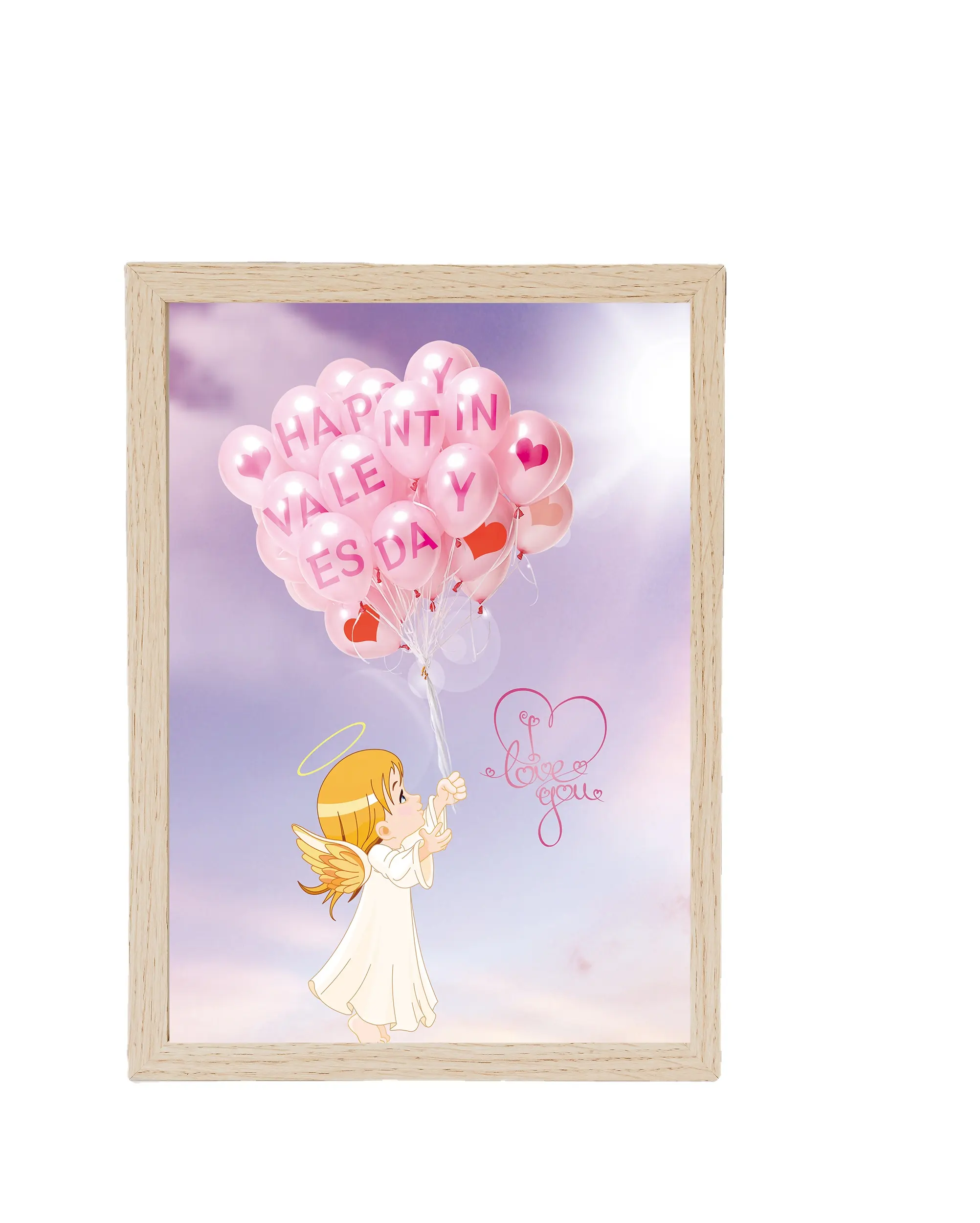 2021 the newest decorative wall painting romantic an angel with a balloon of love