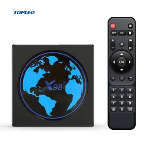 X98 mini dual wifi 2.4g 5g box tv android 11 iptv smart tv box free to air set top box