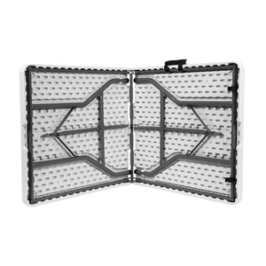 6 ft nhựa gấp chỗ ngồi 6 chân Acrylic ăn uống và dã ngoại hàng đầu bề mặt rắn dài vuông có thể gập lại bảng - Product Image 4