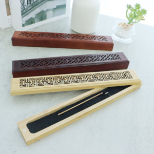Logo personalizzato eco-friendly casa <span class=keywords><strong>Oud</strong></span> Bakhoor bruciatore di incenso legno di bambù arabico bastoni di incenso scatola diffusore aromaterapia - Product Image 1