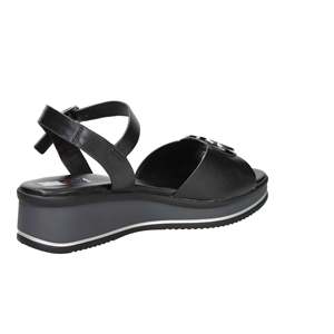 Sandalo con Zeppa Space Moda da Donna Nero 12294 Stile Platform - Product Image 5
