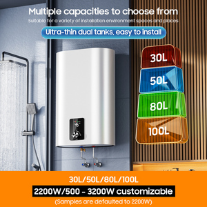 <span class=keywords><strong>Precio</strong></span> <span class=keywords><strong>de</strong></span> fábrica carcasa <span class=keywords><strong>de</strong></span> Metal 30L 50L80L 100L Delgado doble tanque almacenamiento <span class=keywords><strong>calentador</strong></span> <span class=keywords><strong>de</strong></span> <span class=keywords><strong>agua</strong></span> eléctrico géiser para ducha <span class=keywords><strong>de</strong></span> baño - Product Image 2