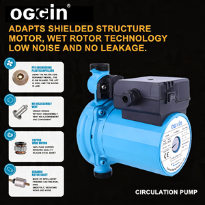 Pompe de circulation d'eau chaude OGGIN 20-15-200W, 15m de hauteur de refoulement, automatique et silencieuse, pour chauffe-eau solaire et douche, 1 pouce 20mm 200mm - Product Image 2