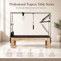 Table de Pilates Cadillac en bois de chêne, portable et réglable, pour l'entraînement professionnel en studio de Pilates