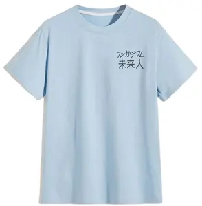 사용자 정의 유행 200 Gsm 100 코튼 일본 티셔츠 도매 디자인 인쇄 파스텔 티셔츠