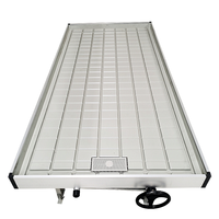 Système de culture hydroponique Table d'inondation de lit de semence de pépinière cadre en aluminium plateau de serre Bancs roulants à flux et reflux