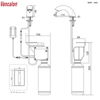 Distributeur de savon double sans contact automatique en chrome pour savon liquide moussant pour toilettes publiques