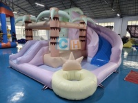 Enfants lune gonflable Moonwalk joyeux noël videur château gonflable sautant nouveau Design populaire rebond maison location de fête