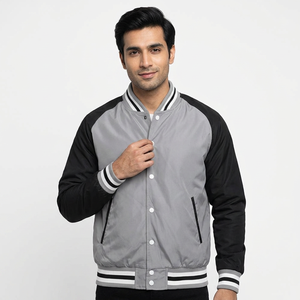 Full Sleeves 2025 High Quality Wholesale Best Design <b>Men</b> Varsity <b>Jacket</b> Slim Fit Print Pattern 100% Cotton Front <b>Baseball</b> - Product Image 1